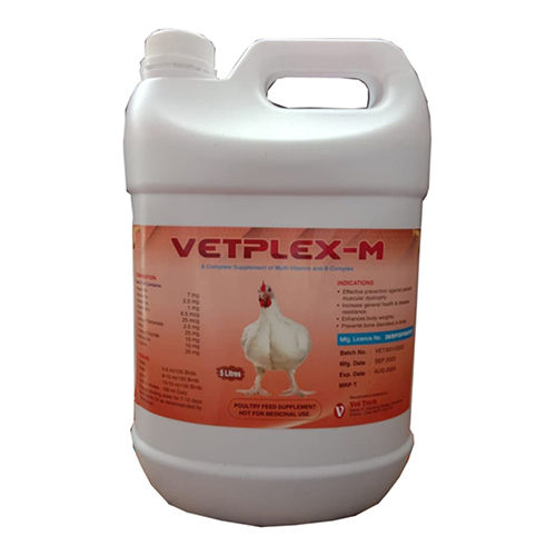 5 Ltr Vitamin B Complex With Minerals Poultry Medicine Application: Water