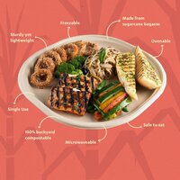 12 Inch Sugarcane Bagasse Disposable Plates
