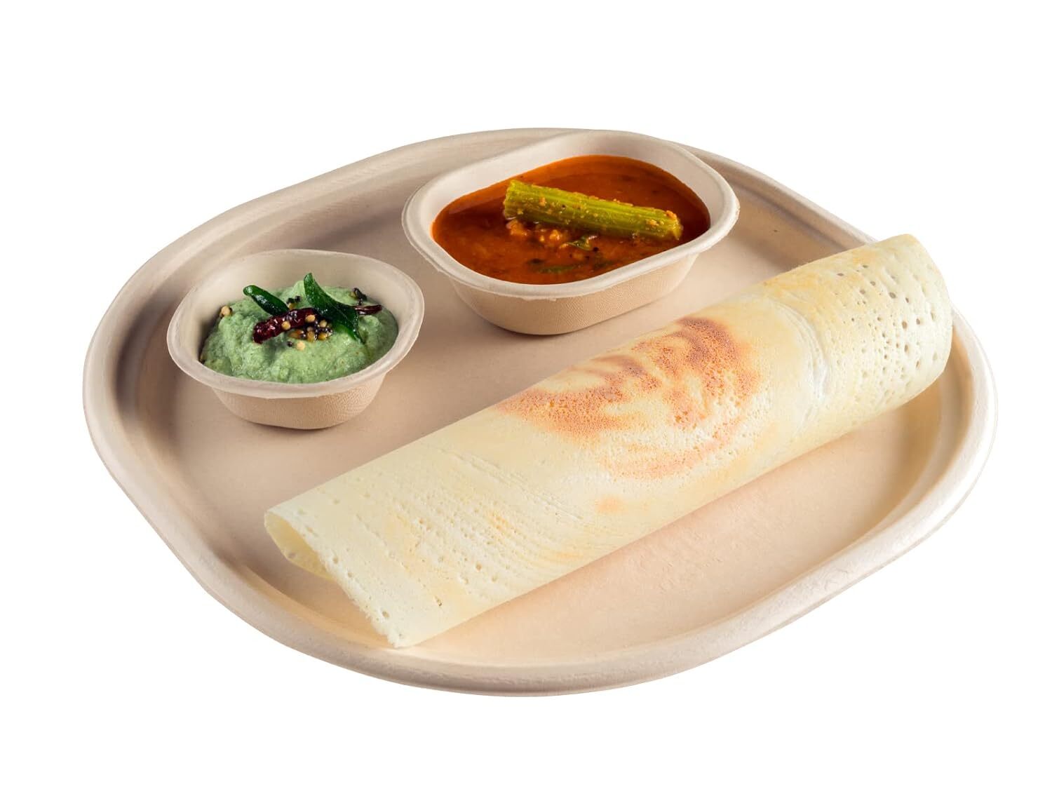12 Inch Sugarcane Bagasse Disposable Plates