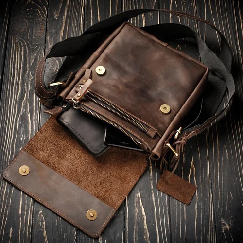 Brown Leather Sling Bag