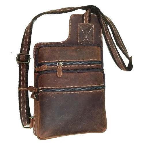 Genuine Leather Brown Sling Bag