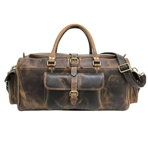 Dark Brown Hunter Leather Luggage Bag