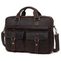 Leather Executive Bags - Color: Dark Brown