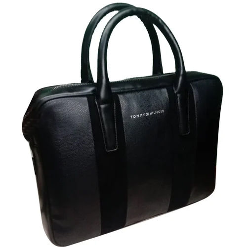 Black Geniune Leather Pure Leather Laptop Bag