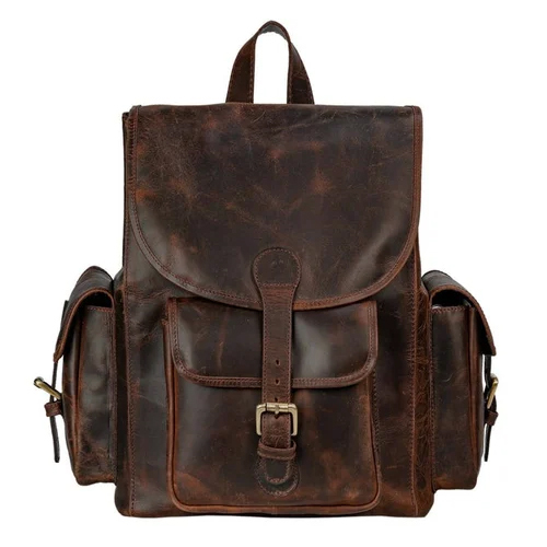 Brown Leather Backpack