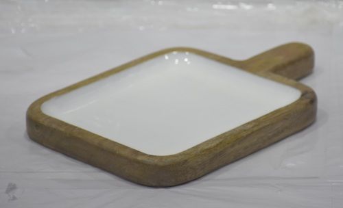 12 Inch Wooden Chopping Board With Enamel