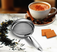Tea Strainers - Steel, Customized Size | Modern Design, Polished Silver Finish