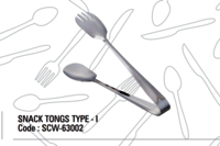 Stainless Steel Ice Tong - Medium Size, Silver Metal | Modern Style Design For Effortless Ice Serving And Control