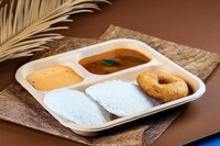 3CP Bagasse Compartmental Disposable Meal Tray