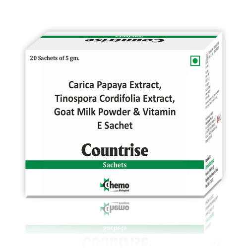 Carica Papaya Leaf Extract 350mg + Tinospora Cordifolia Extract 150mg + Goat Milk Powder 100mg + Vitamin E 40mg