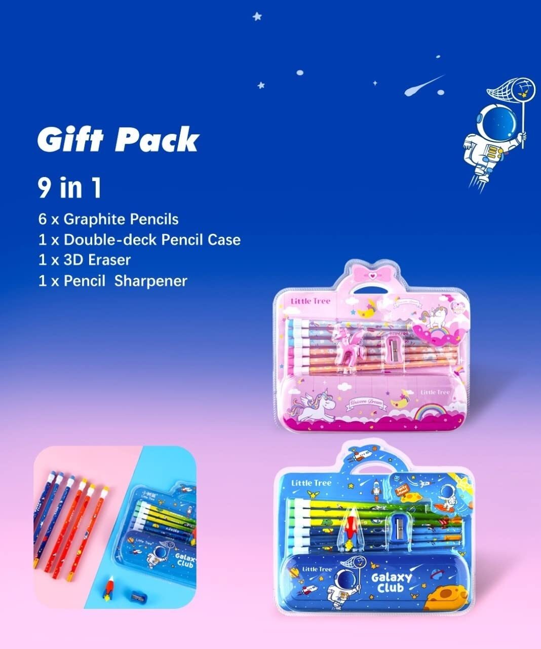 SPACE STATIONARY KIT (GALAXY CLUB, UNICORN)
