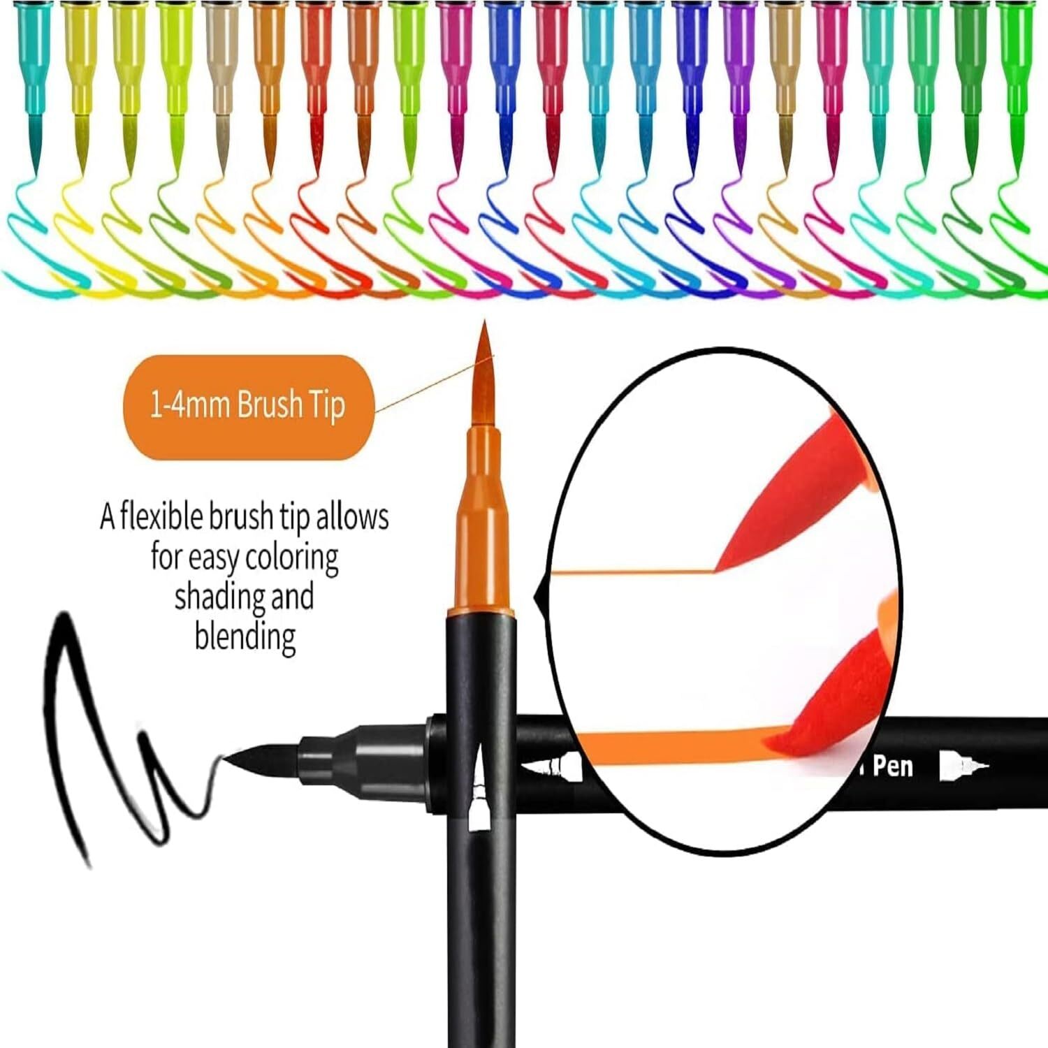 12 PCS WATER COLOUR BRUSH PEN