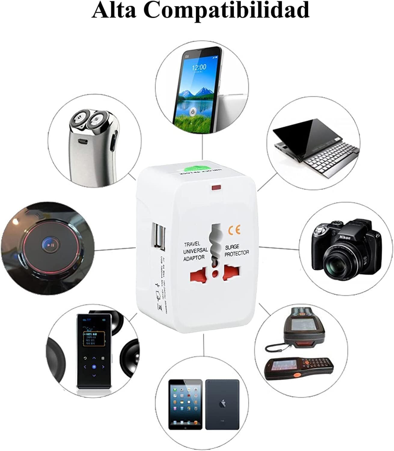 UNIVERSAL TRAVEL USB PLUG ADAPTOR