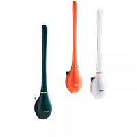 Long Handle Toilet Cleaning Brush - Plastic Handle Nylon Bristles, 35-40 Cm, White Blue, Ergonomic Grip, 360-degree Cleaning