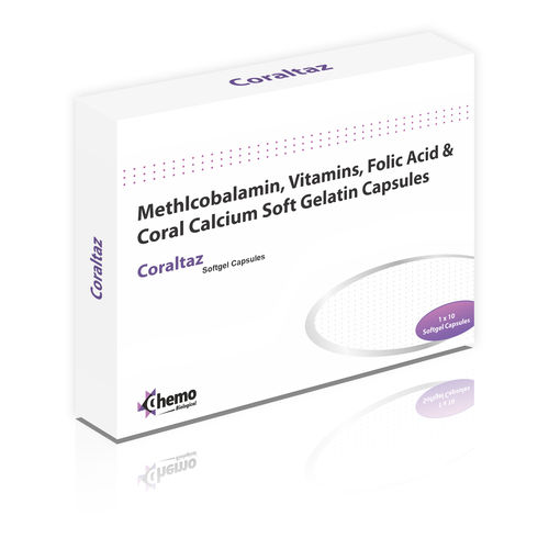 Methylcobalamin 1500 mcg+Vitamin B6 3 mg Vitamin D3 250iu+Corel Calcium 225mg+Folic Acid 1.5 mg