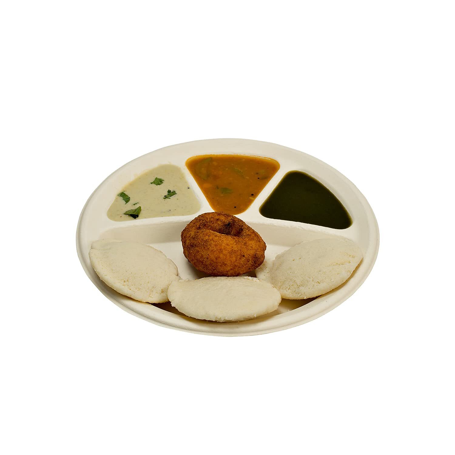 11 INCH 4CP WHITE BAGASSE MEAL TRAY