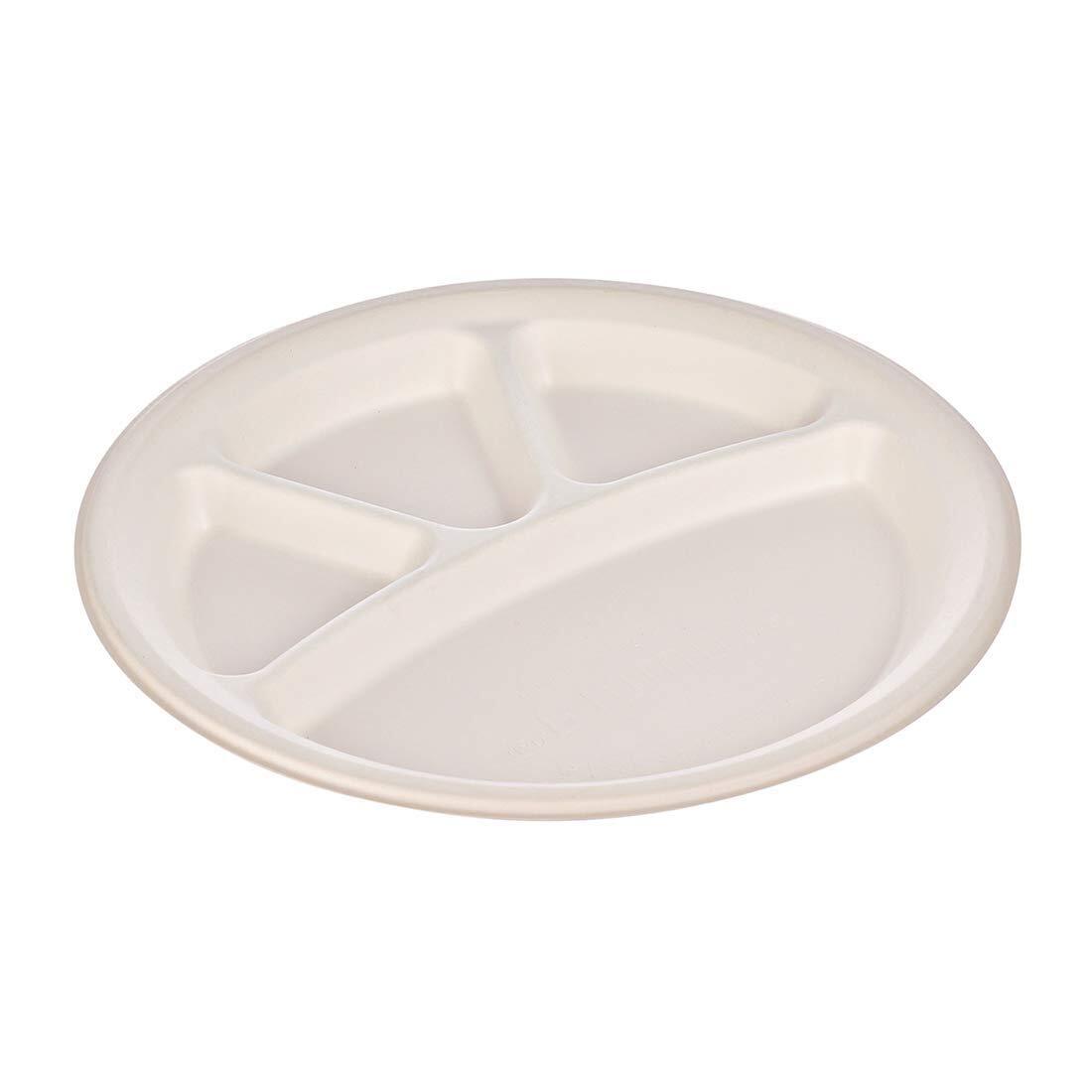 11 INCH 4CP WHITE BAGASSE MEAL TRAY