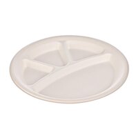 12 INCH 4CP WHITE BAGASSE MEAL TRAY