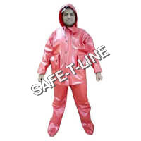 Safety Boiler Suit - Pvc Waterproof Material, Bright Red Color, Unisex Fit, 1-year Warranty, Essential For Hazardous Environments