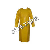 Pvc Back Open Coat - Pvc Material, Free Size, Bright Yellow | Waterproof, Safety Design For Industrial Work