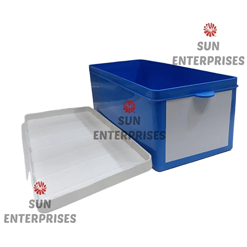 Blue Optical Spare Part Storage Plastic Box