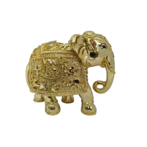 Interior Decor Gold Plated Elephant Statue