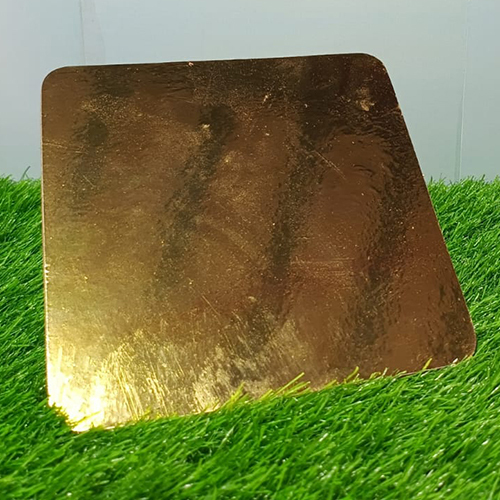 MDF Gloss Golden Cake Square Base