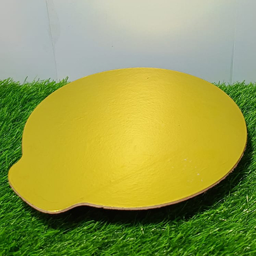 MDF Matt Golden Cake Round Base With Handle