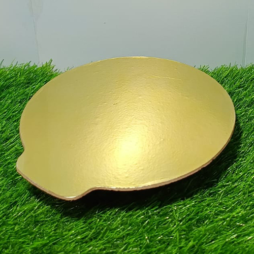 MDF Gloss Golden Cake Base With Handle