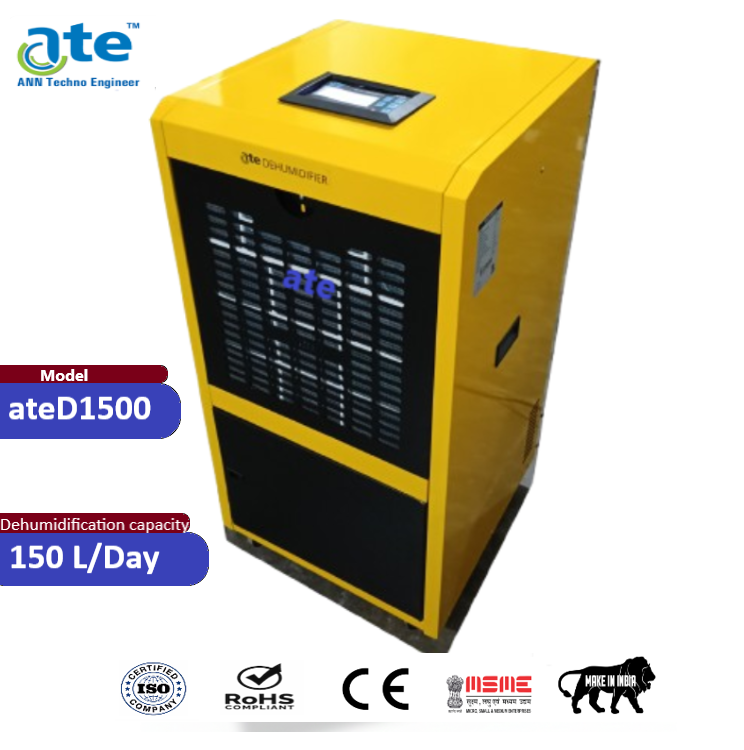 Ated1500 150L-Da Industrial Refrigerant Dehumidifier - Capacity: 150 L/D (At 30A C
