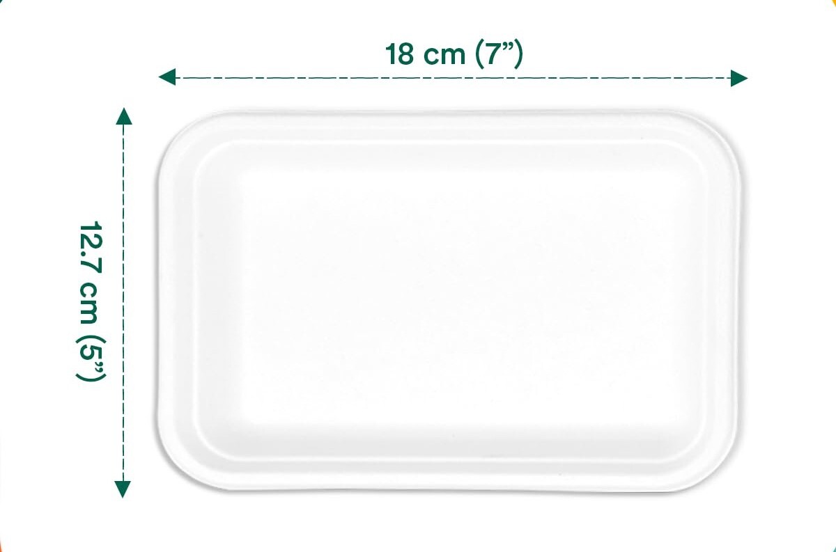 1D Bagasse Sugarcane Paper Tray