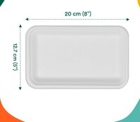 2D Bagasse Sugarcane Paper Tray
