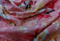 Madhav fashion Hibiscus Floral pattern Cotton Print fabric