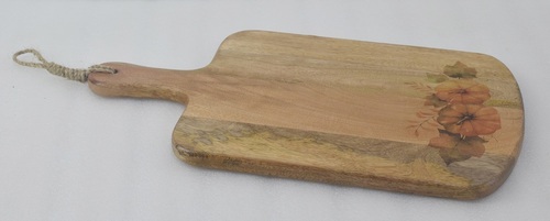 Wooden Printed Chopping Board With Natural Finish