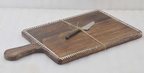 Wooden Decorative Chopping Board With Knife
