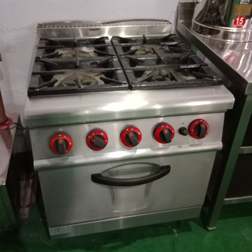 S.S. Four Burner Range With Oven