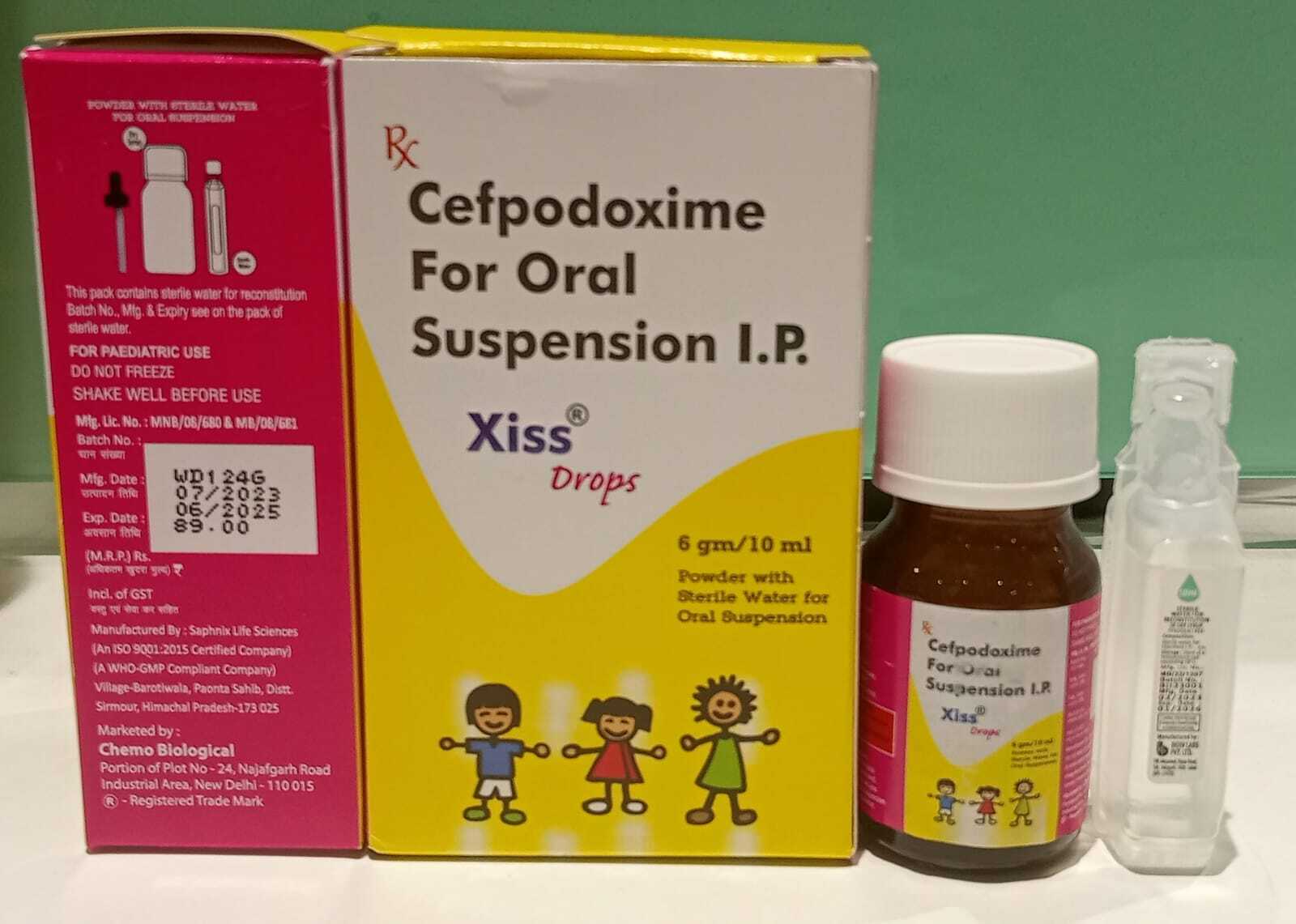 Cefpodoxime 25mg per ml (With Water for Reconstitution)