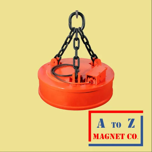 Circular Lifting Magnets - Industrial Grade Design, Durable Orange Finish for Heavy-Duty Applications