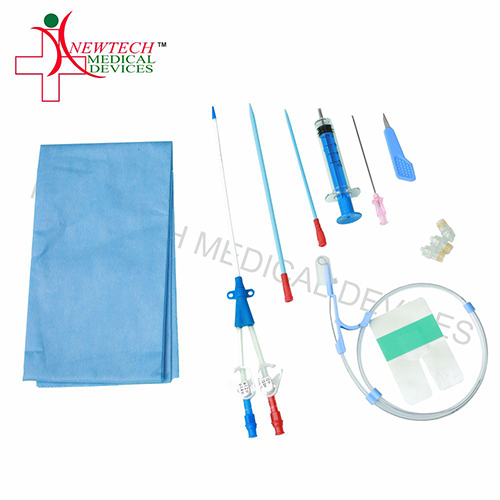 Straight Hemodialysis Double Lumen Catheter Kit