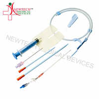 Hemodialysis Single Lumen Catheter Kit - Pvc Material, Manual Operation, Blue Red And White Colors | Designed For Maximum Patient Comfort And Ease Of Use
