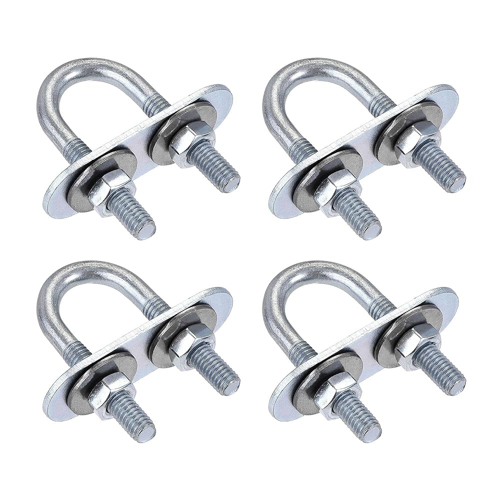 Industrial U Bolt Set - Color: Silver