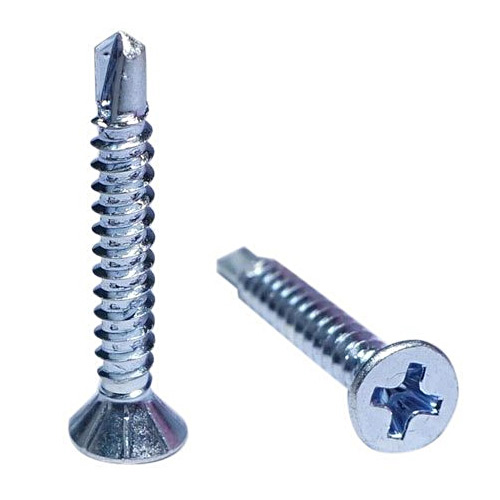 Csk Phillips Head Self Drilling Screw - Color: Silver