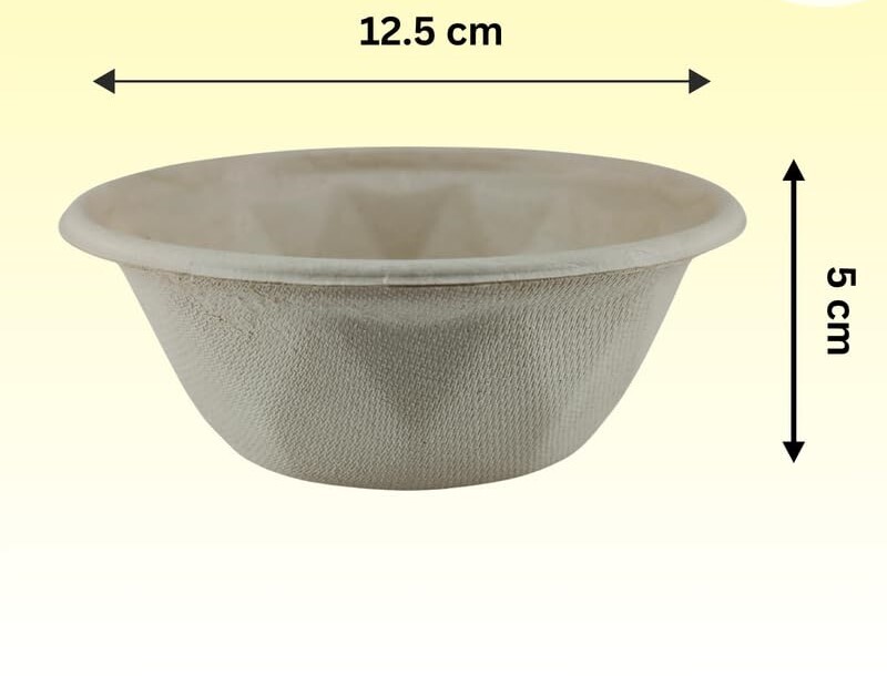 350ML Kohinoor Round Bagasse Bowl with Lid
