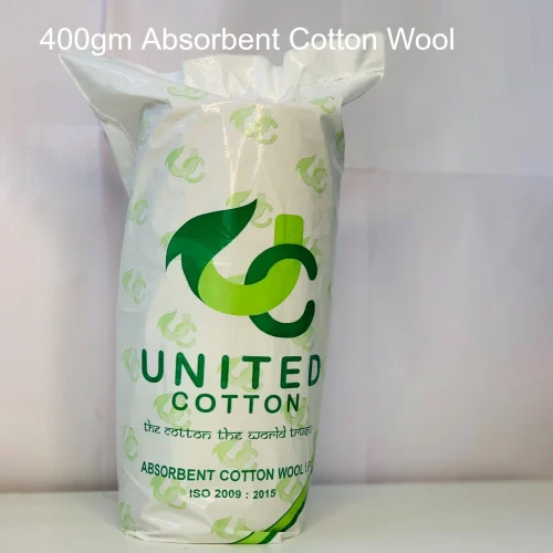 400Gm Absorbent Cotton Wool - Color: White