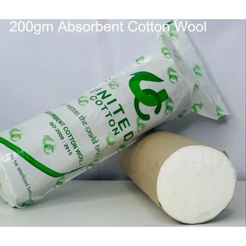 200Gm Absorbent Cotton Wool - Color: White