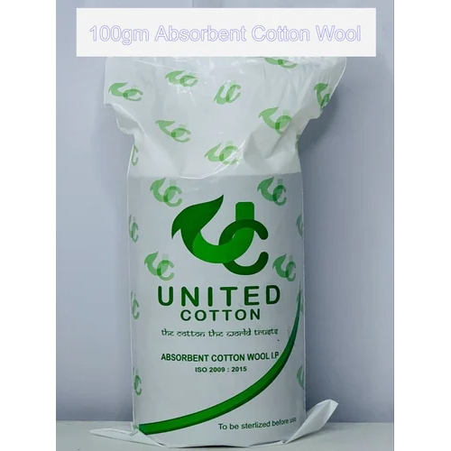 100Gmabsorbent Cotton Wool - Color: White