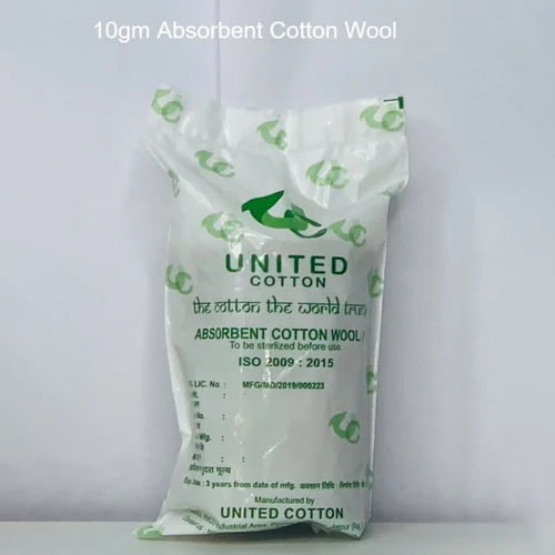10Gm Absorbent Cotton Wool - Color: White