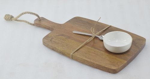 Mango Wooden Chopping Board With Jute Handle