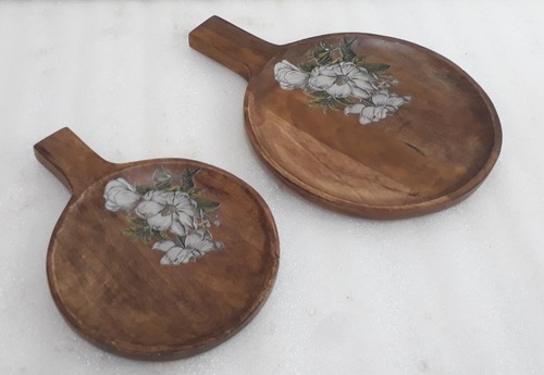 Set of 2 Wooden Printed Chopping Board