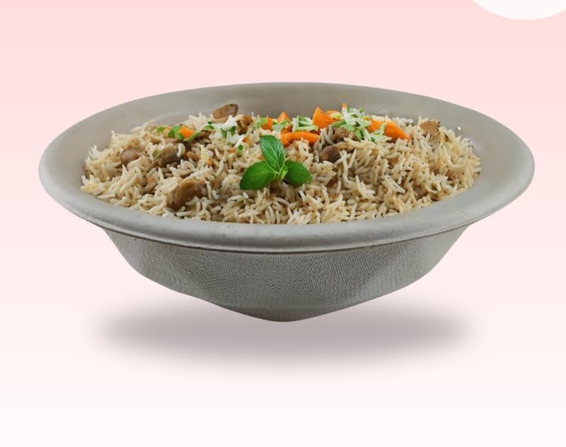 500ML Kohinoor Round Bagasse Bowl with Lid